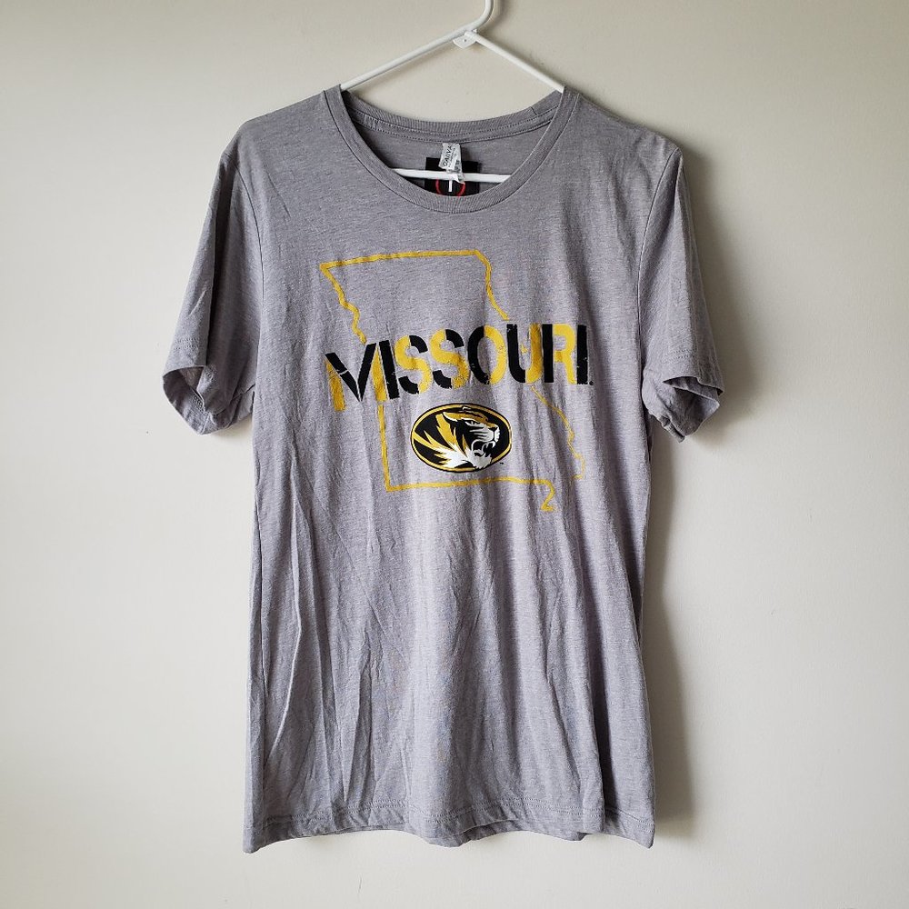 Missouri Tigers Women's Size Medium T Shirt Gray Image One NCAA NWT